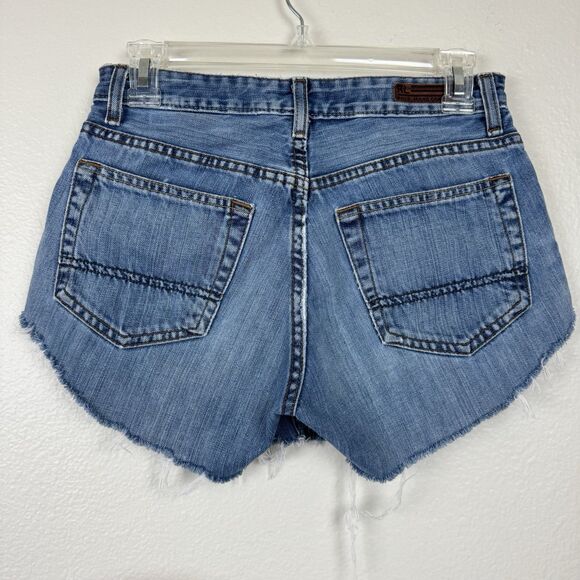 Polo Ralph Lauren Saturday Jean Cutoff Denim Micro Shorts Mid Rise Light Wash 2 - Picture 7 of 12
